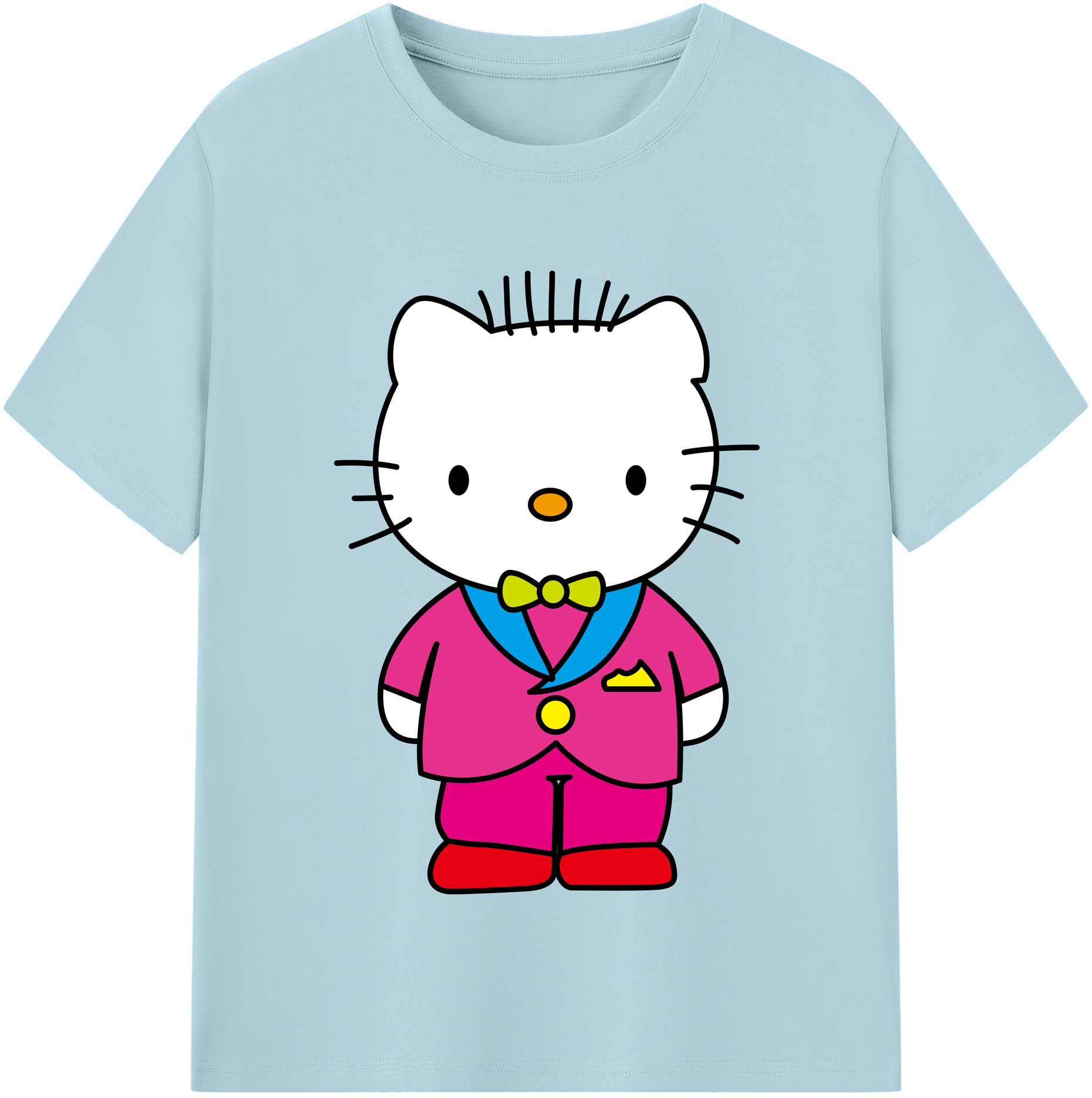 （画像用） Hello Kitty ハローキティ 綿100％半袖Tシャツ（フロントプリント）